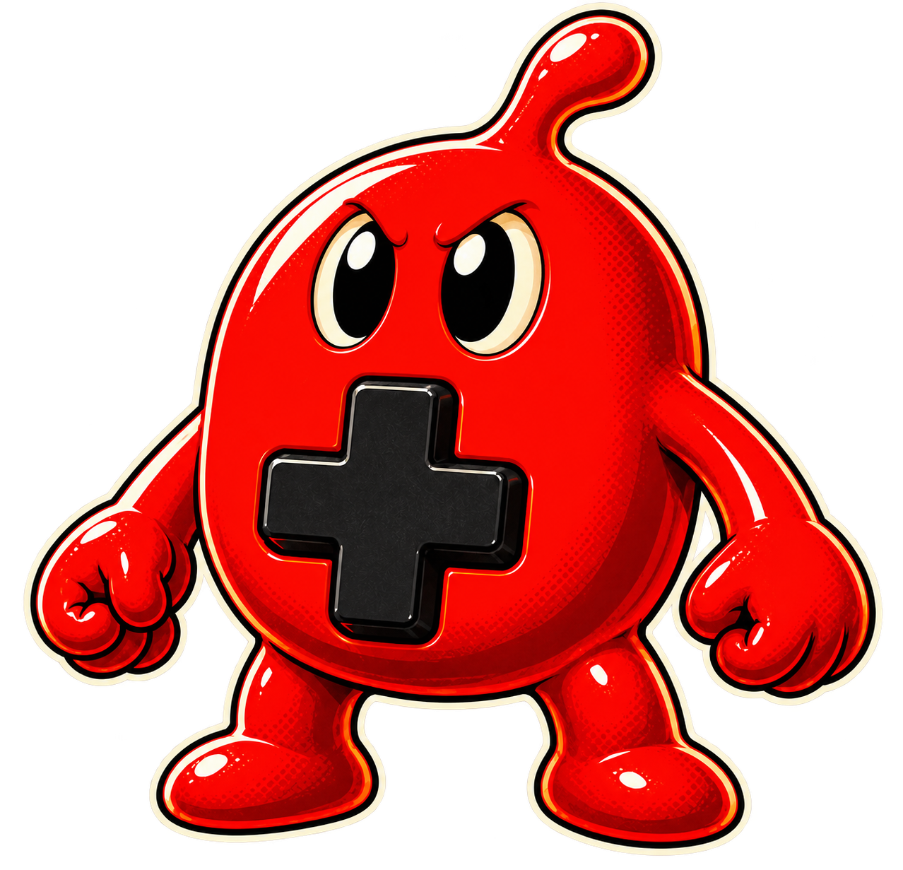 Slop, the red Game Slop mascot
